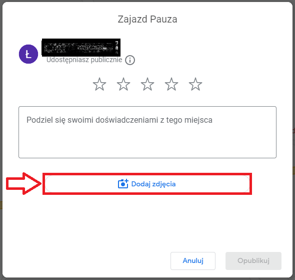 Jak dodać zdjęcie do opinii Google