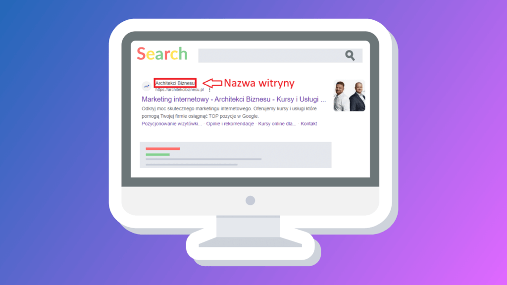 Nazwa witryny w wynikach wyszukiwania Google