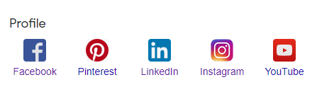 Ikony social media w wizytówce Google