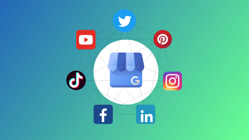 Ikony Social Madia w profilu firmy Google