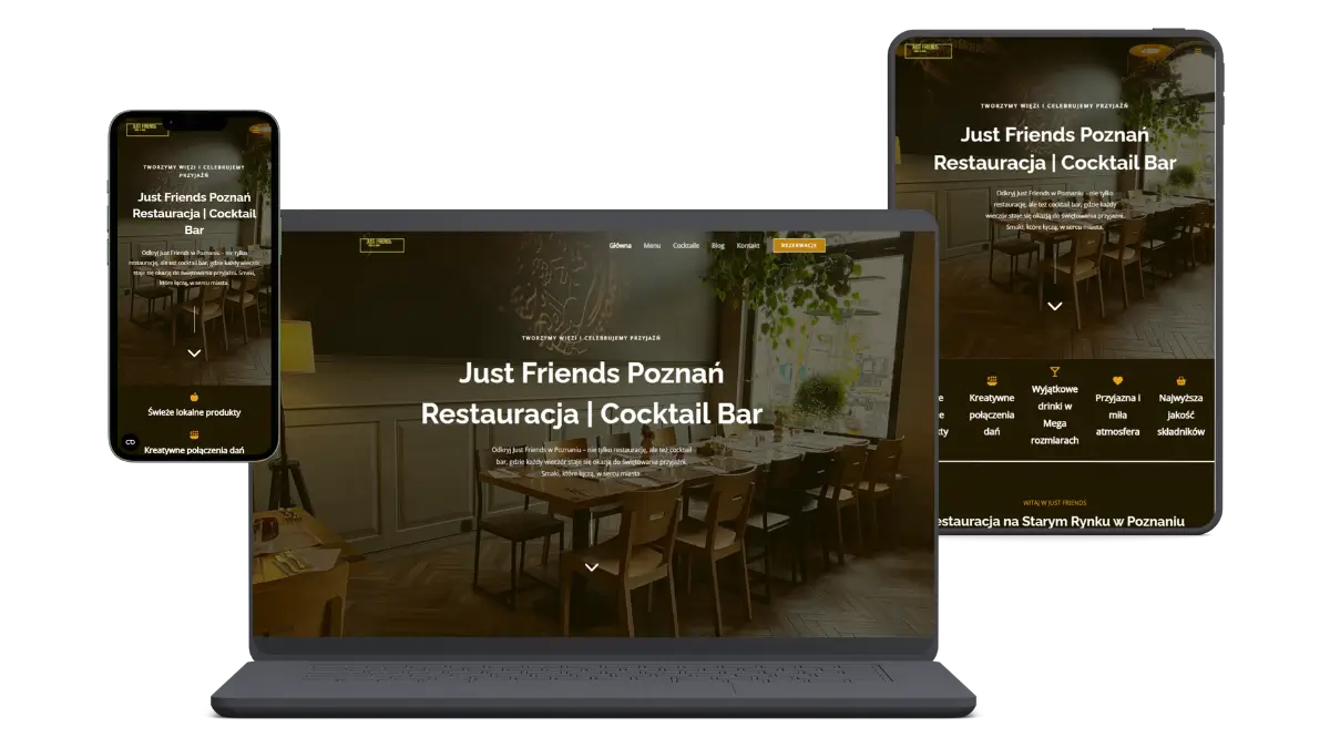 Nasze realizacje - podgląd stron WWW - Justfriends Poznan