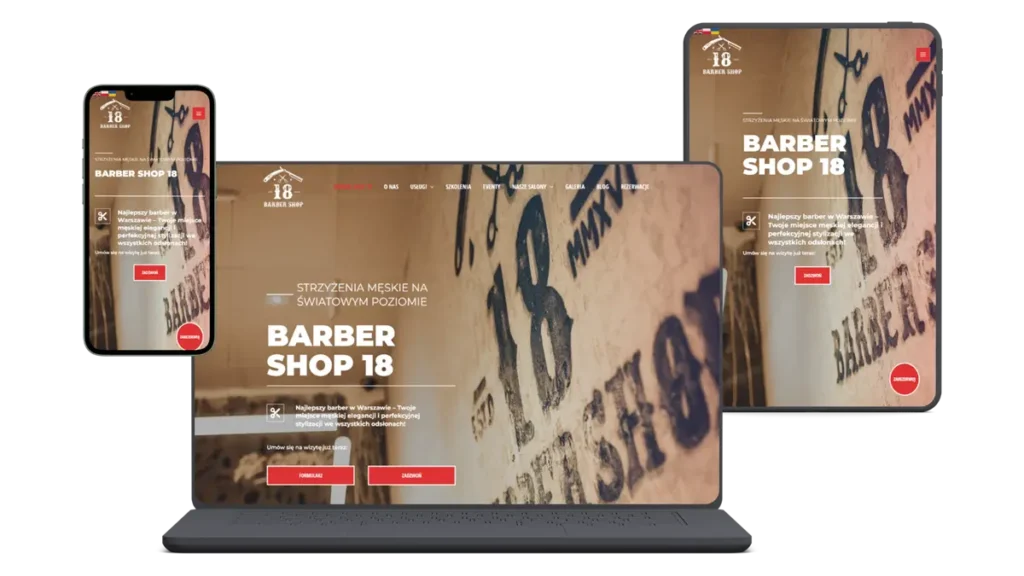 Barber Shop 18 - podgląd stron WWW - BarberShop18