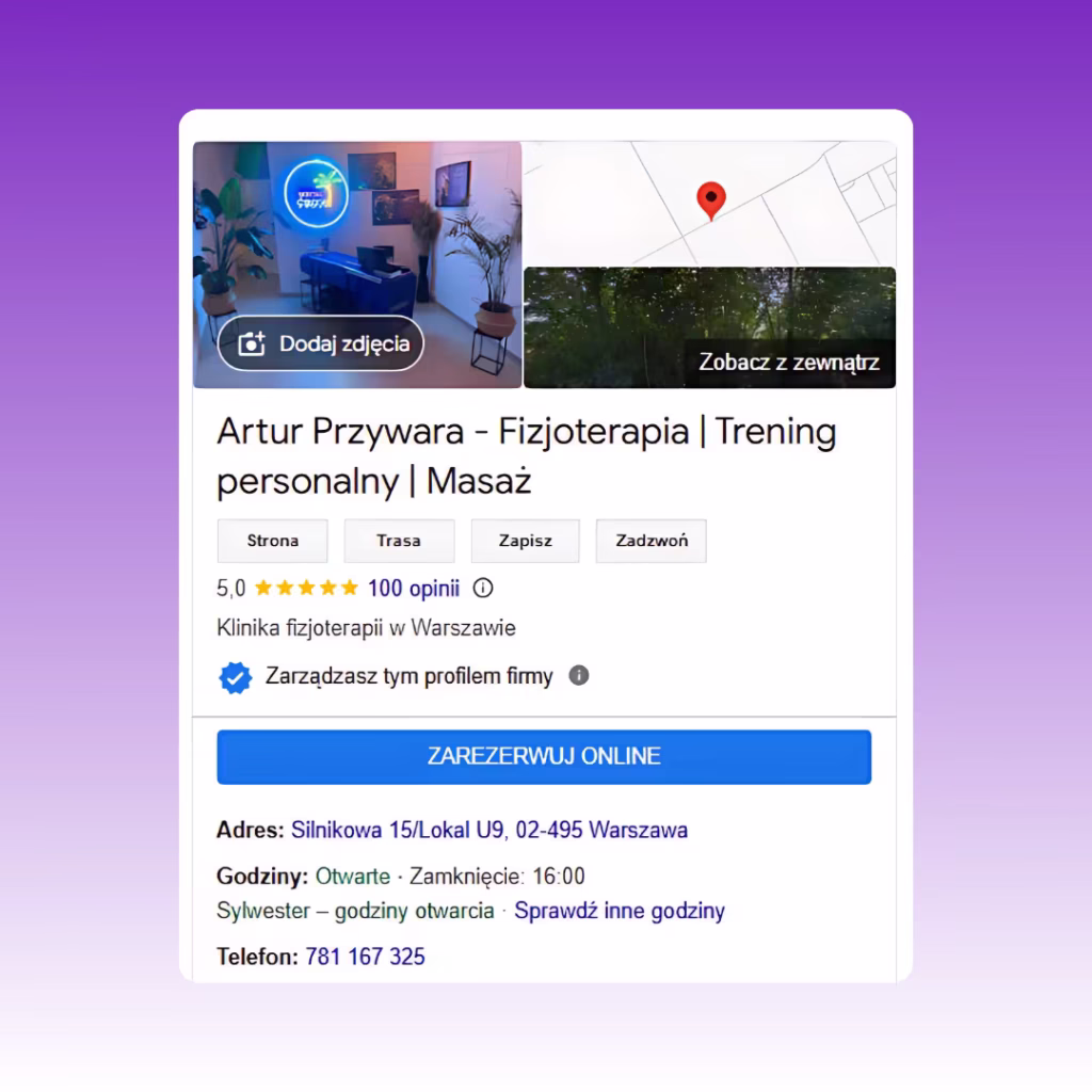 Artur Przywara Podgląd wizytówki Google