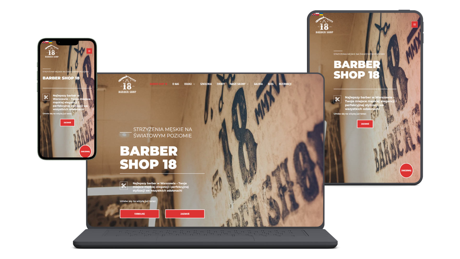 Nasze realizacje - podgląd stron WWW barbershop18.pl