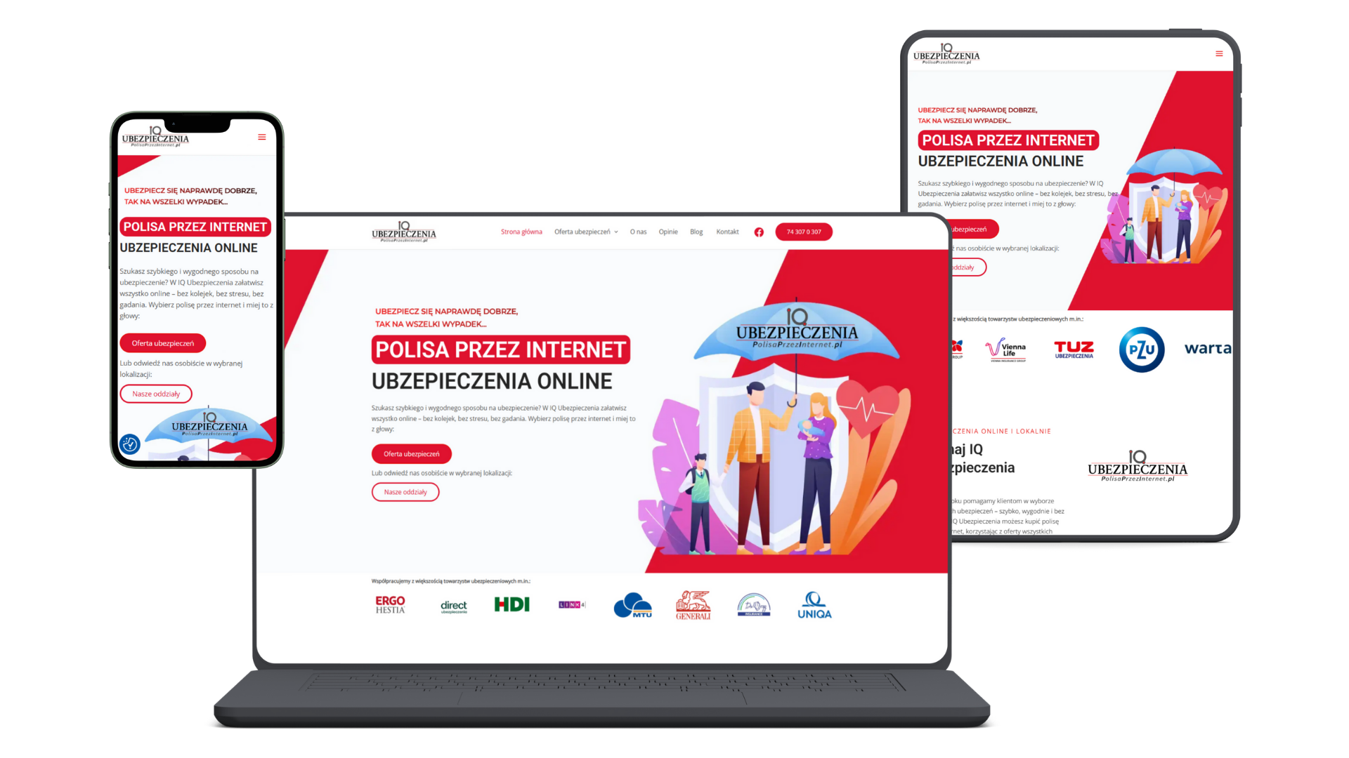 Nasze realizacje - podgląd stron WWW polisaprzezinternet.pl