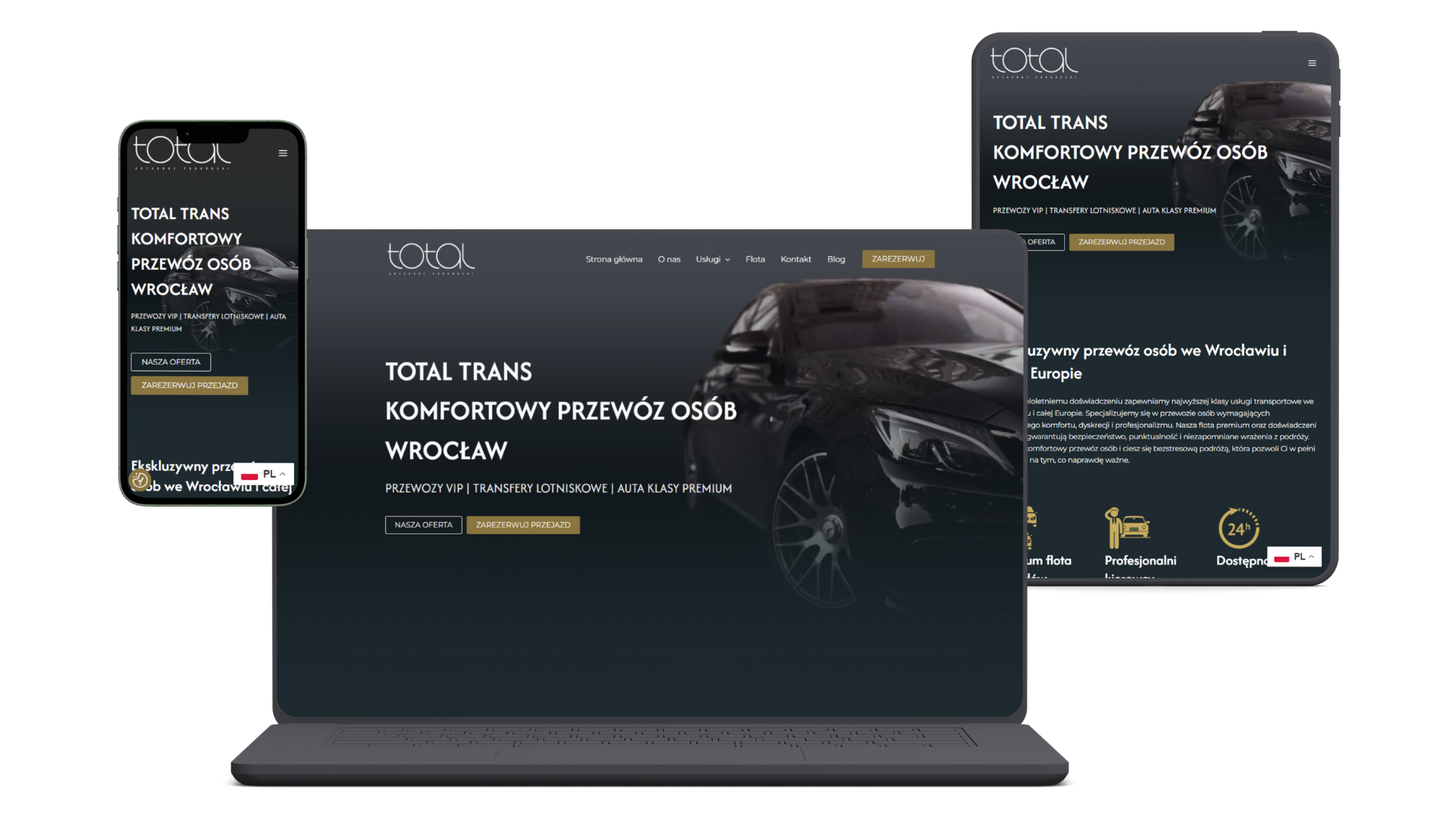 Nasze realizacje - podgląd stron WWW totaltransport.pl