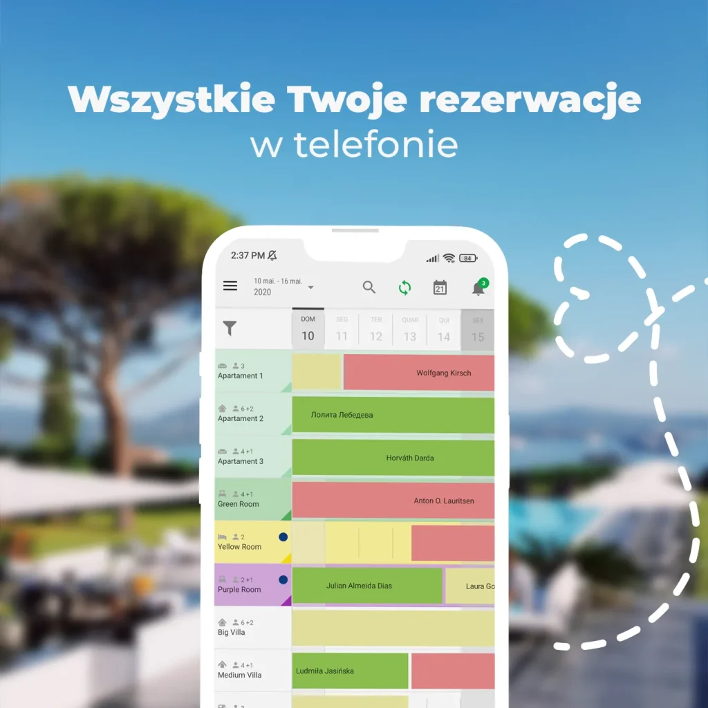 System do obsługi rezerwacji noclegów - aplikacja na telefon